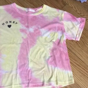 Cropped tie die top